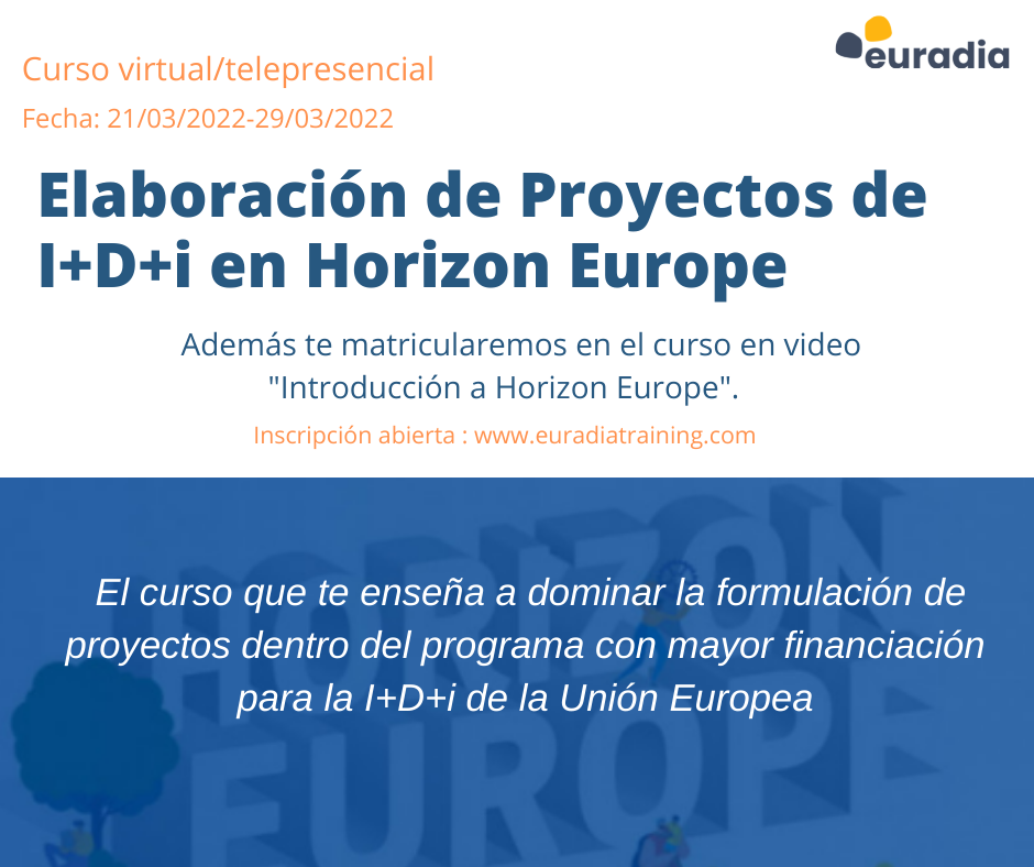 Curso Elaboración de Proyectos de I+D+i en Horizon Europe