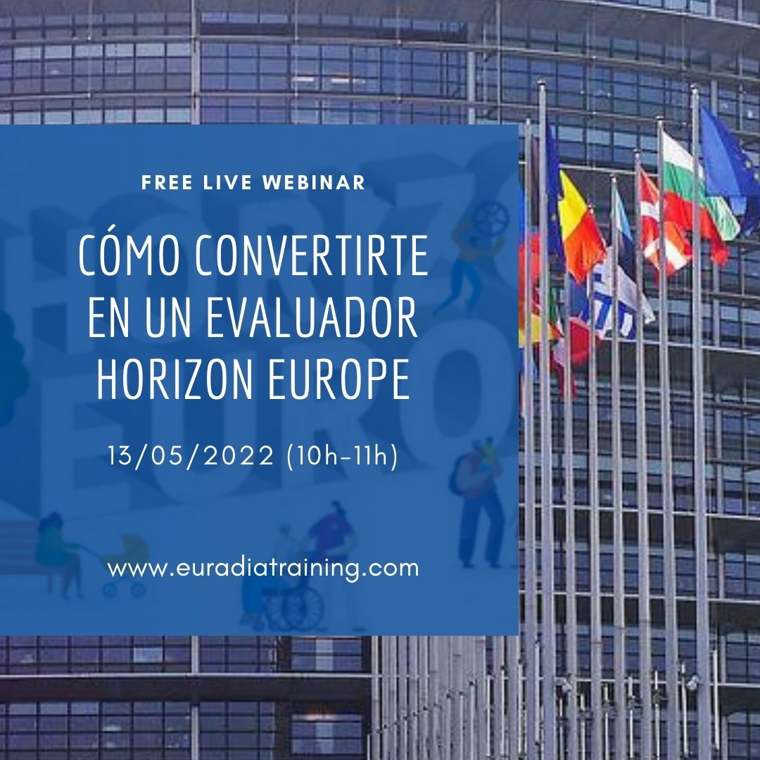 Free Webinar Cómo Convertirte en un Evaluador Horizon Europe