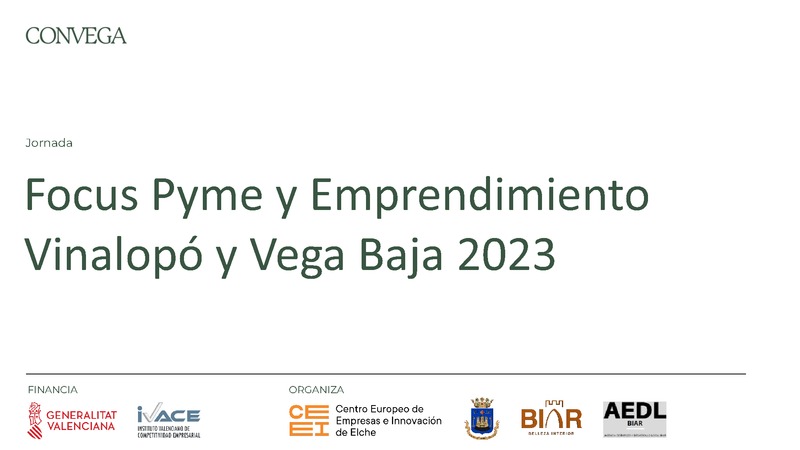 Presentacin de Convega-Consorcio para el Desarrollo Econmico de la Vega Baja del Segura