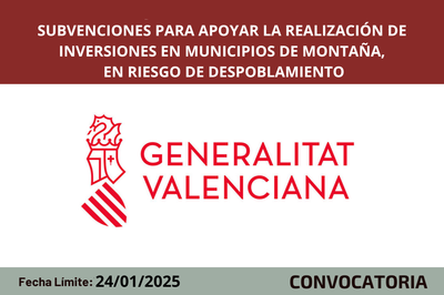 Subvenciones para apoyar la realizacin de inversiones en municipios de montaa, en riesgo de despoblamiento