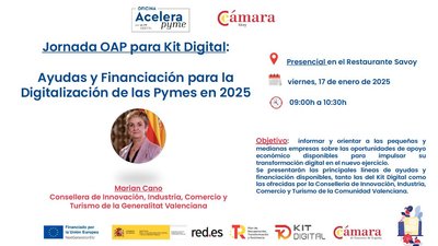 Impulsa la digitalizacin de tu pyme: Jornada OAP sobre ayudas y financiacin en 2025