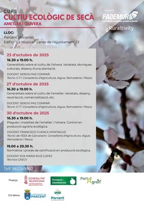 Formaci� en cultiu ecol�gic d�ametler i olivera a Parcent