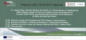 Invitacin Entrega Premios CEEI IVACE 2013 Valencia