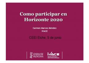 Como participar en Horizonte 2020