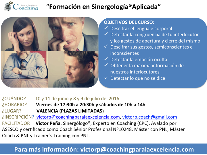 "El cuerpo grita lo que la mente calla". SINERGOLOG�A� APLICADA
