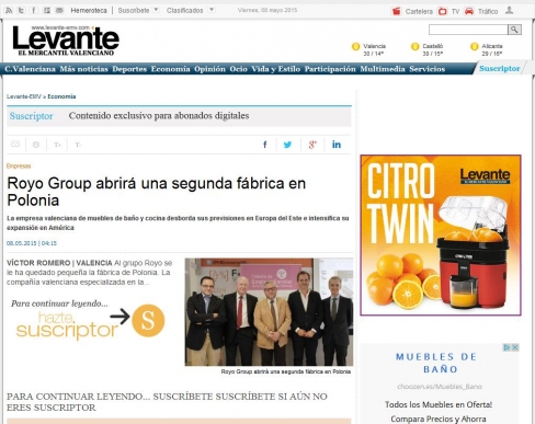 Royo Group abrir� una segunda f�brica en Polonia